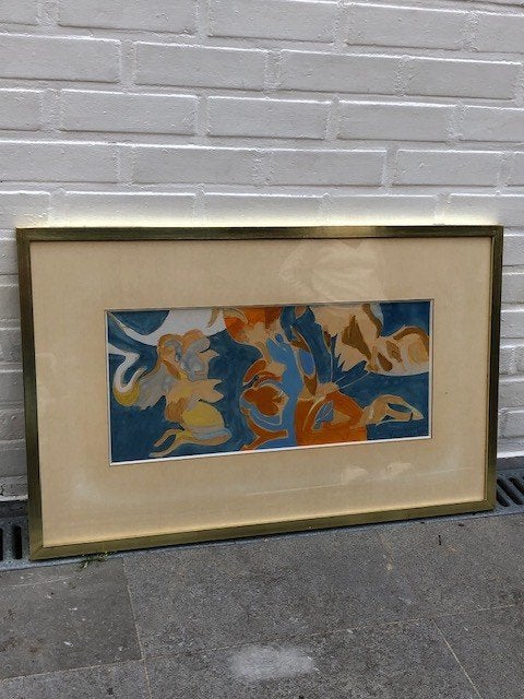 Tableau Louis Van Lint, Antiquités & Art, Enlèvement, Sous verre, Aquarelle