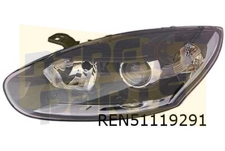 Renault Megane III (1/14-) Koplamp Links (Boven zwart/onder, Neuf, -, Renault, -