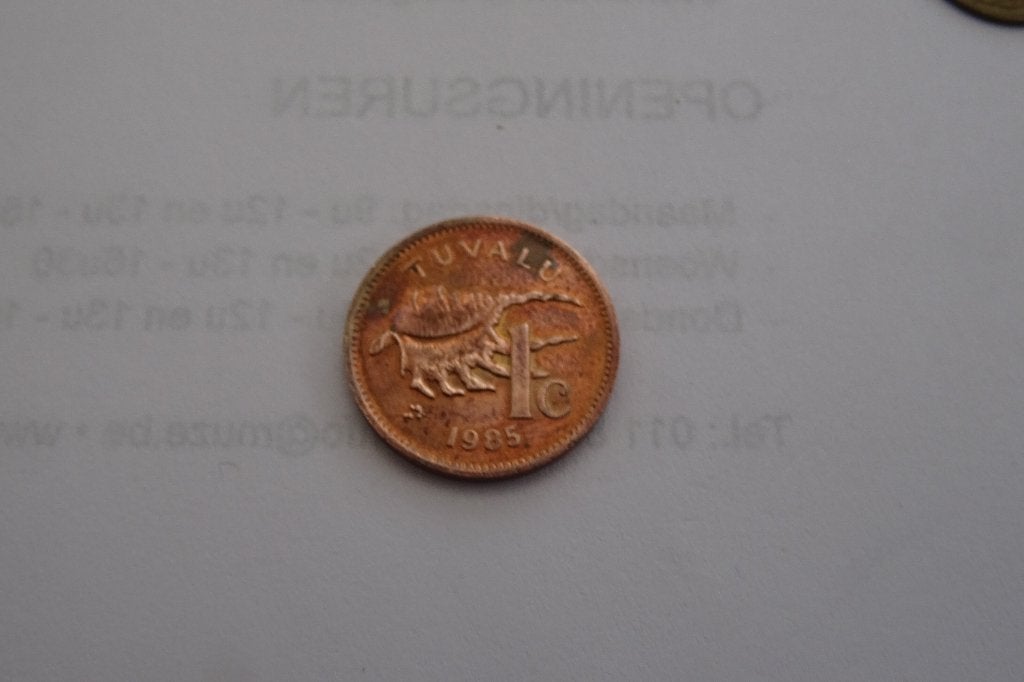 Muntje 1 Cent TUVALU 1985 UNC, Postzegels en Munten, Ophalen of Verzenden, Losse munt