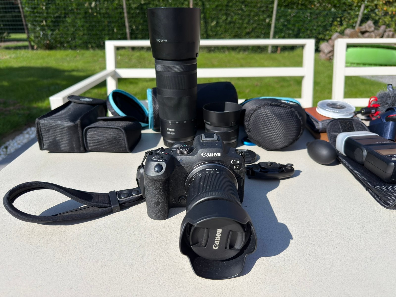 Canon R7 met lensen en accessoires, Audio, Tv en Foto, Canon, Ophalen of Verzenden, Zo goed als nieuw, Systeemcamera