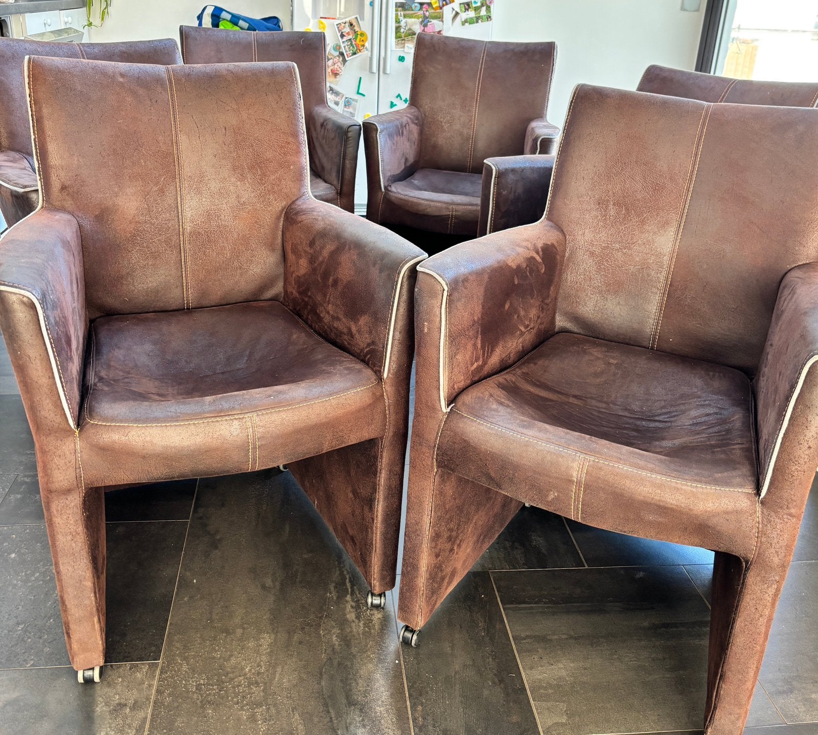 Sièges à roulettes, Maison & Meubles, Chaises, Enlèvement, Utilisé, Cuir
