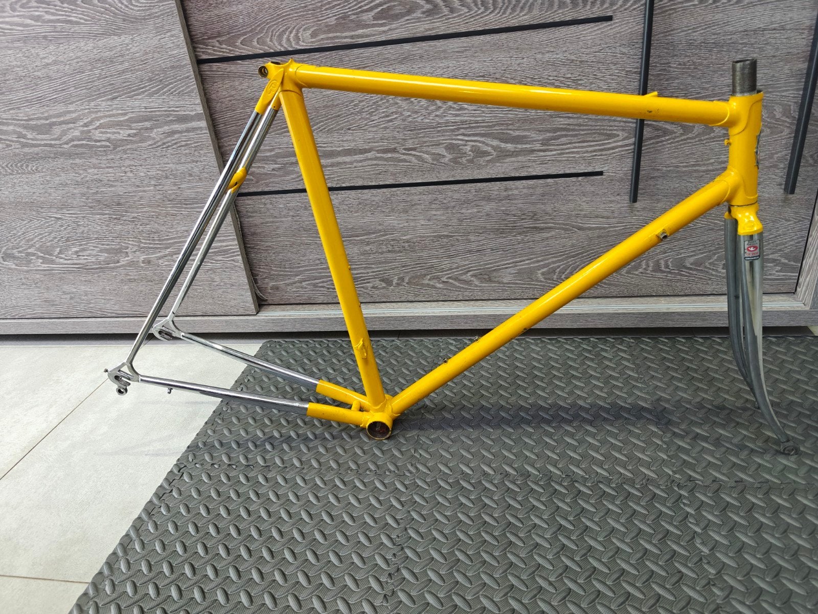 Italiaans Pinarello stalen frame en vork maat 56, Ophalen of Verzenden, Frame