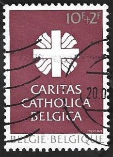 1 Postzegel België 1983 Caritas Catholica Belgica, Postzegels en Munten, Frankeerzegel, Ophalen of Verzenden, Gestempeld, Gestempeld