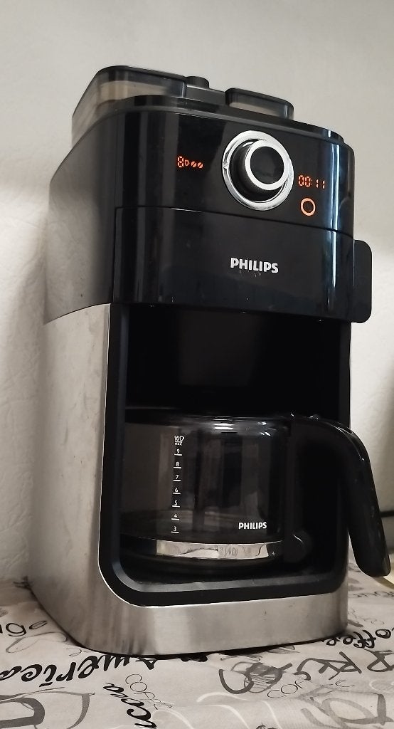 Cafetière à filtre Philips, Electroménager, Cafetières, Reconditionné, Café moulu, Café en grains, Cafetière, 4 à 10 tasses, Réservoir d'eau amovible