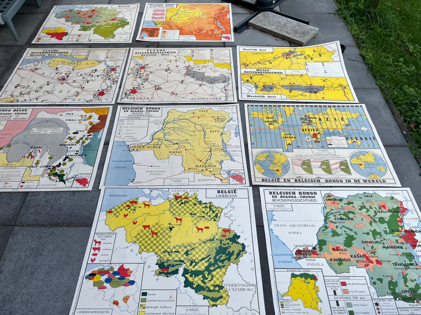 Carte scolaire congo belgique, Antiquités & Art, Enlèvement