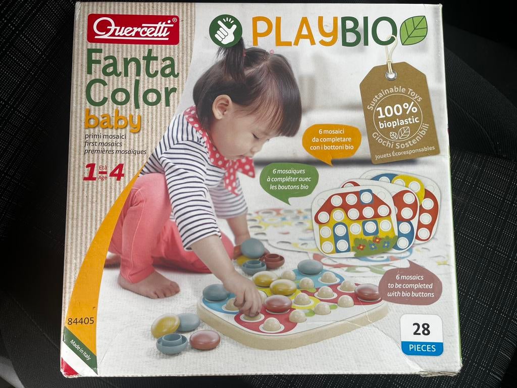 Quercetti Fantacolor Baby mozaik, Ophalen of Verzenden, Gebruikt, Puzzelen