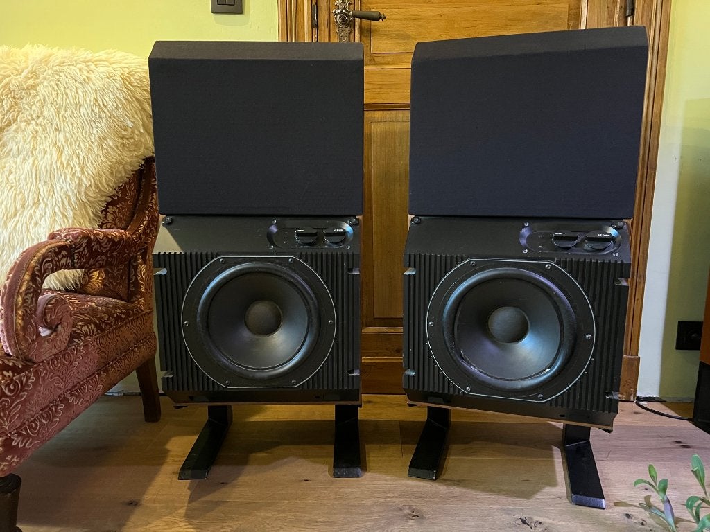 Haut-parleurs B&W DM6 « Pingouins enceintes », TV, Hi-fi & Vidéo, Supports inclus, 60 à 120 watts, Enlèvement, Utilisé