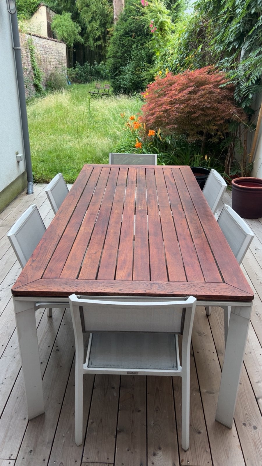Table et 6 chaises de jardin, Enlèvement, Comme neuf, Aluminium