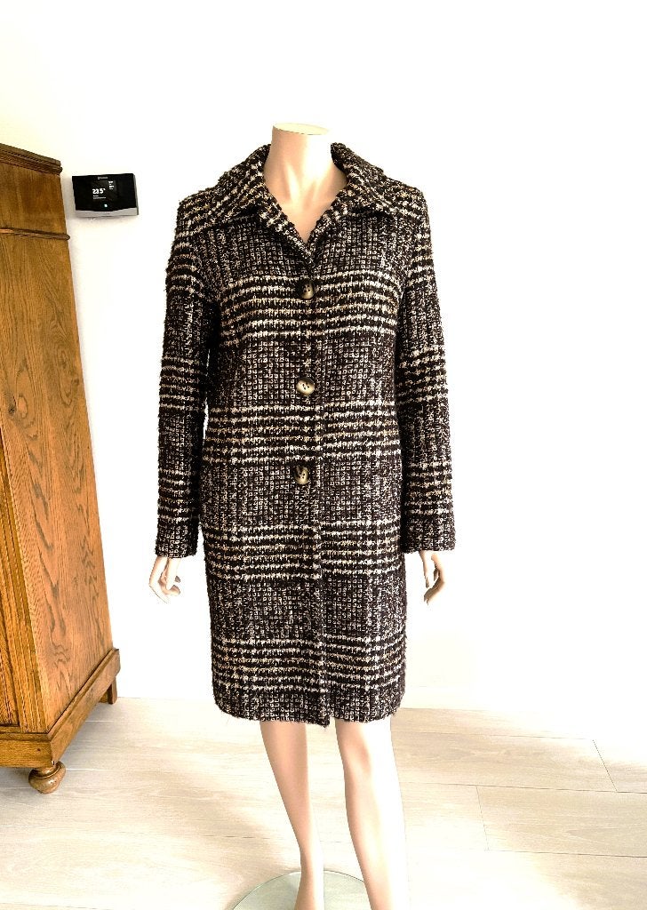 River Woods Statement Coat – Maat 38 – Chic & Goudaccenten, Maat 38/40 (M), Bruin, Verzenden, River Woods