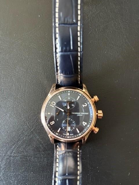 FREDERIQUE CONSTANT RUNABOUT - FULL SET - LIMITED EDITIE, Handtassen en Accessoires, Horloges | Heren, Overige merken, Leer, Staal