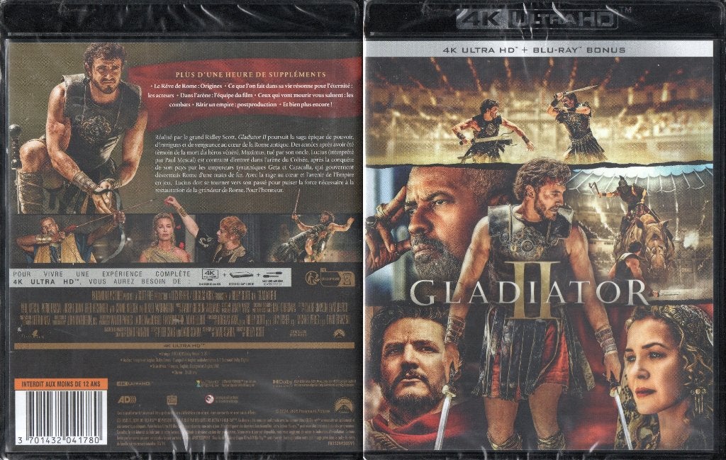 gladiator II (4k ultra-hd + blu-ray) neuf, CD & DVD, Blu-ray, Enlèvement ou Envoi, Neuf, dans son emballage, Autres genres