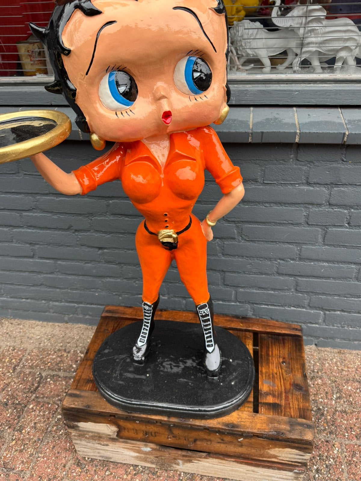 Statue de dîner Big Betty Boop, Statue ou Figurine, ., Comme neuf, Enlèvement