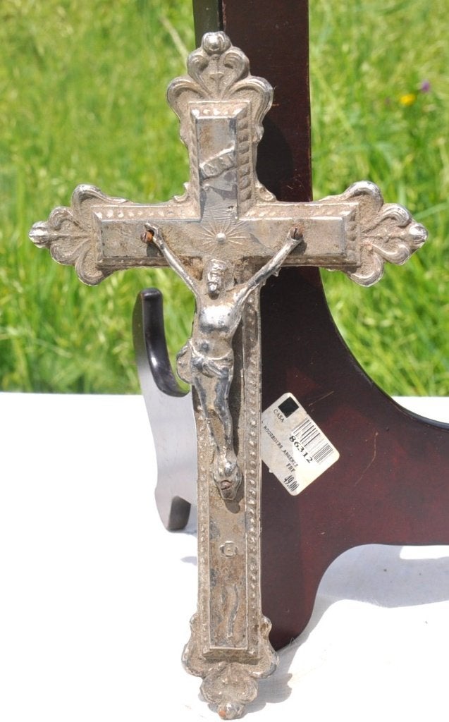 crucifix regule chromé, Antiquités & Art, Enlèvement ou Envoi