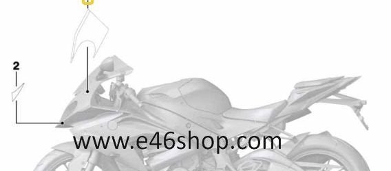 STIKKER BMW S1000RR RECHTS OE 51148551916 NIEUW, Motos, Neuf, -, -, -