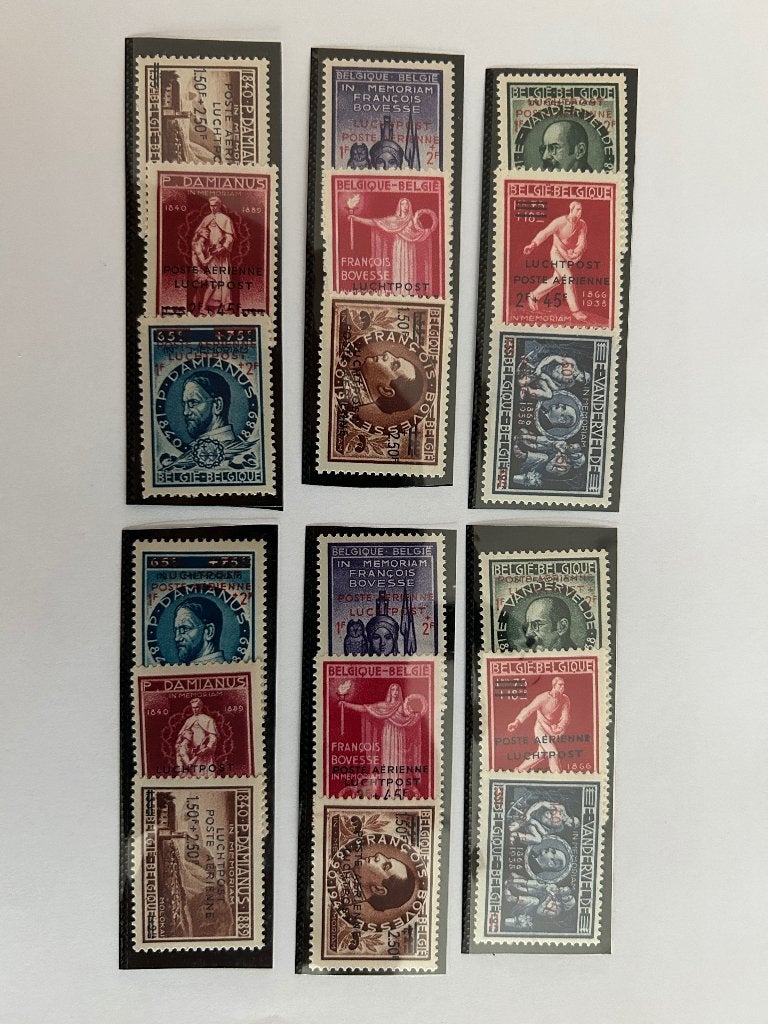 timbres-poste en parfait état 15 à 23 s., Timbres & Monnaies, Timbres | Europe | Belgique, Neuf, Non oblitéré, Timbre de poste aérienne