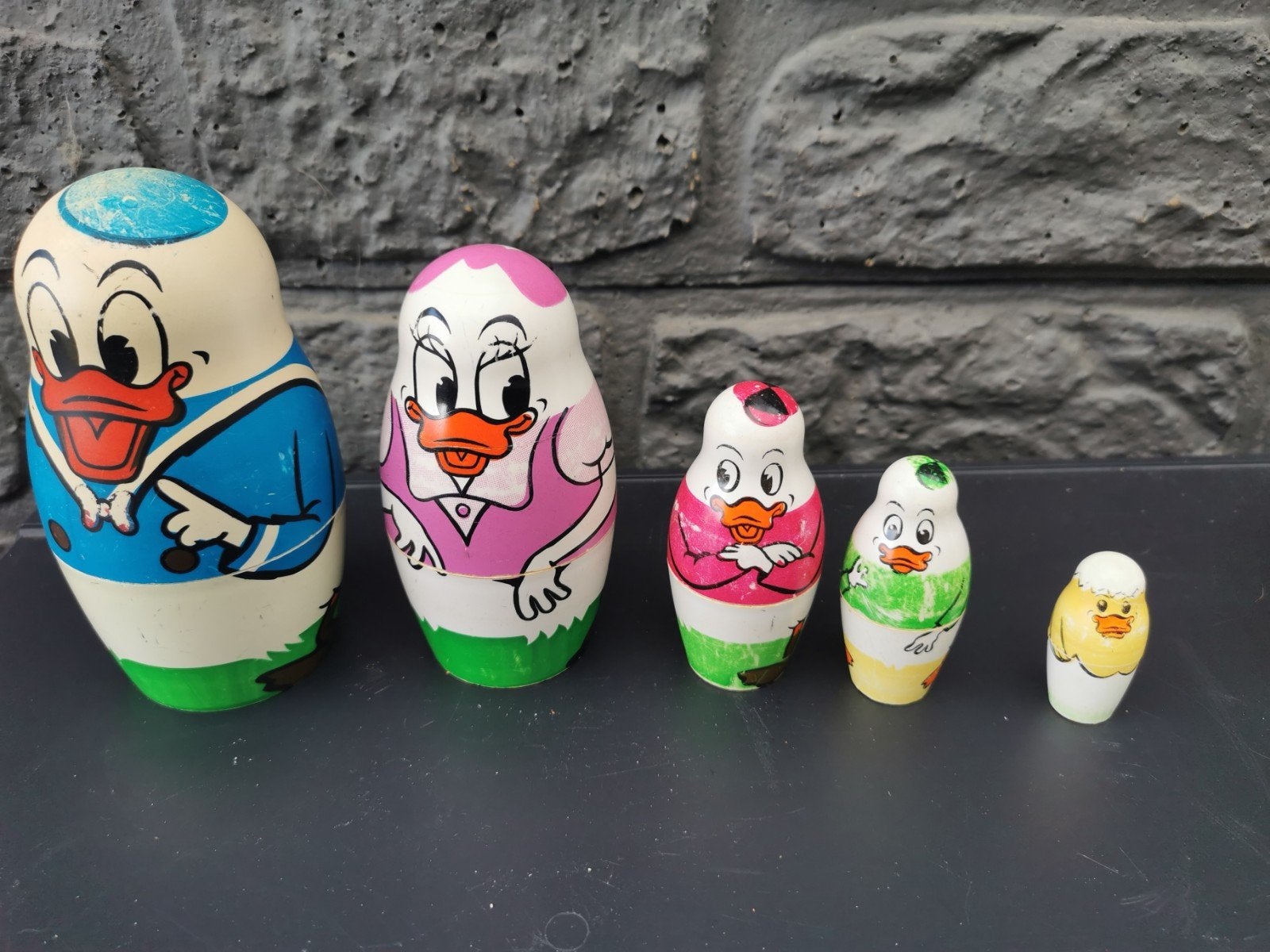Vintage Donald Duck matroeshka's, Ophalen of Verzenden