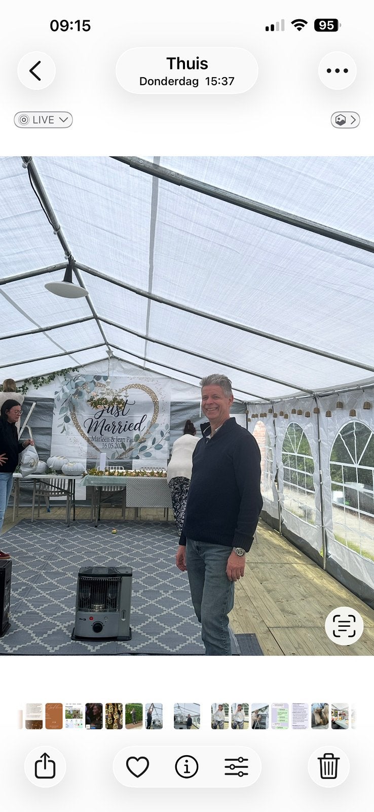 Parytent te koop 10m op 5,, Ophalen, Partytent, Zo goed als nieuw, 4 tot 6 meter