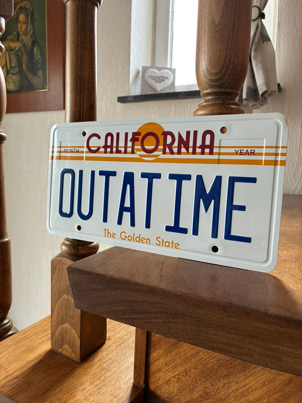 Back To The Future kentekenplaat - original merch, Verzamelen, Ophalen of Verzenden, Zo goed als nieuw, Film, Gebruiksvoorwerp