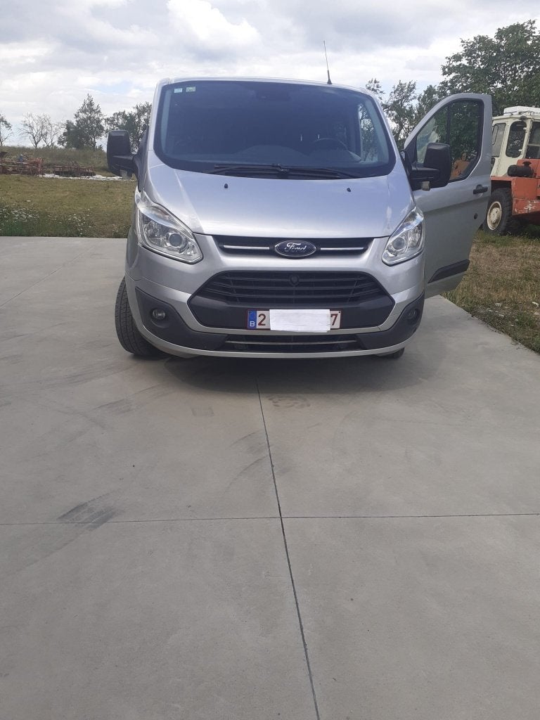 Ford Transit Custom L2H1 double cabine, Autos, Cuir, Argent ou Gris, Achat, Euro 6