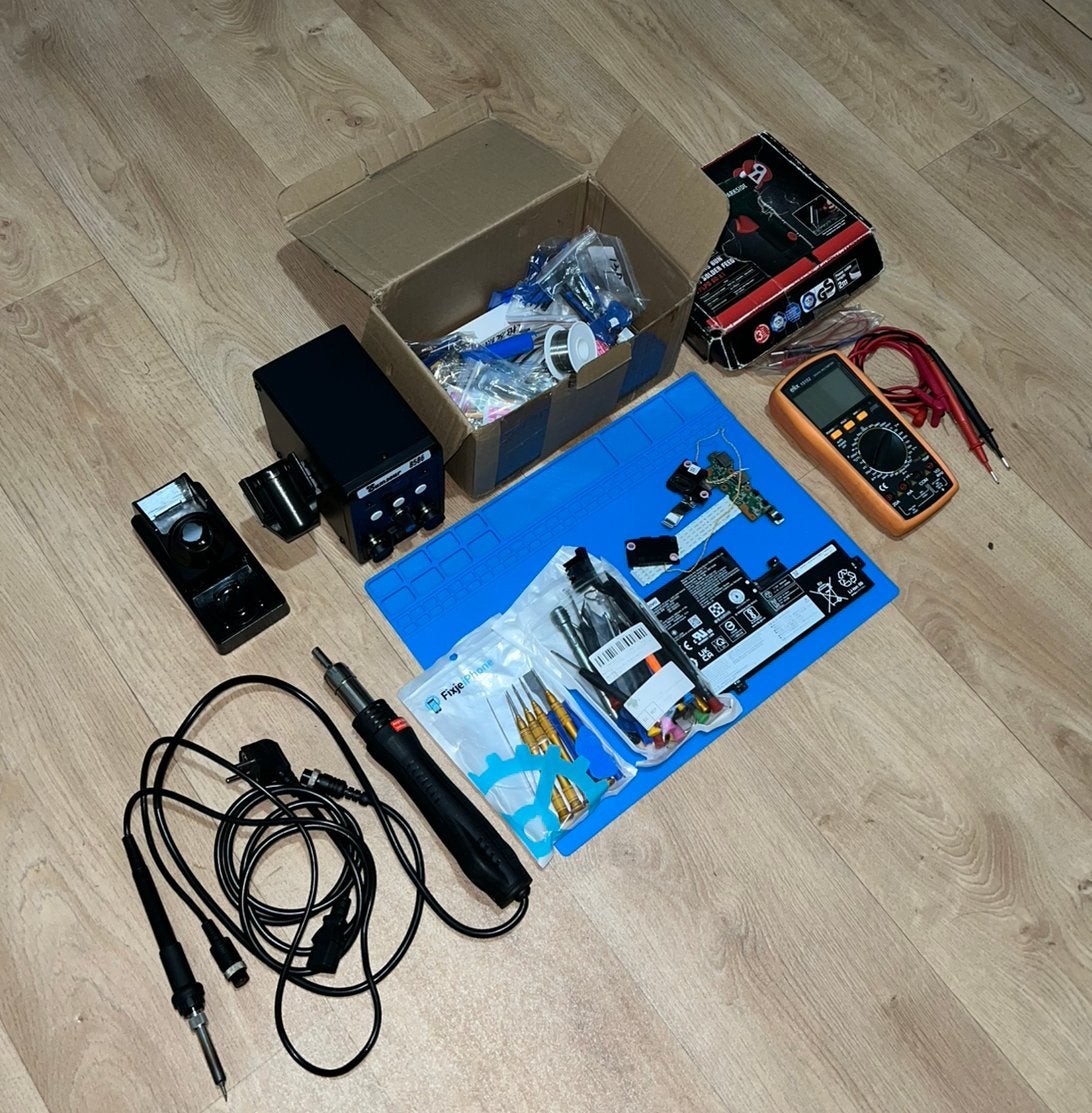 Kit de réparation électronique complet - Outils et pièces, Electroménager, Enlèvement, Utilisé
