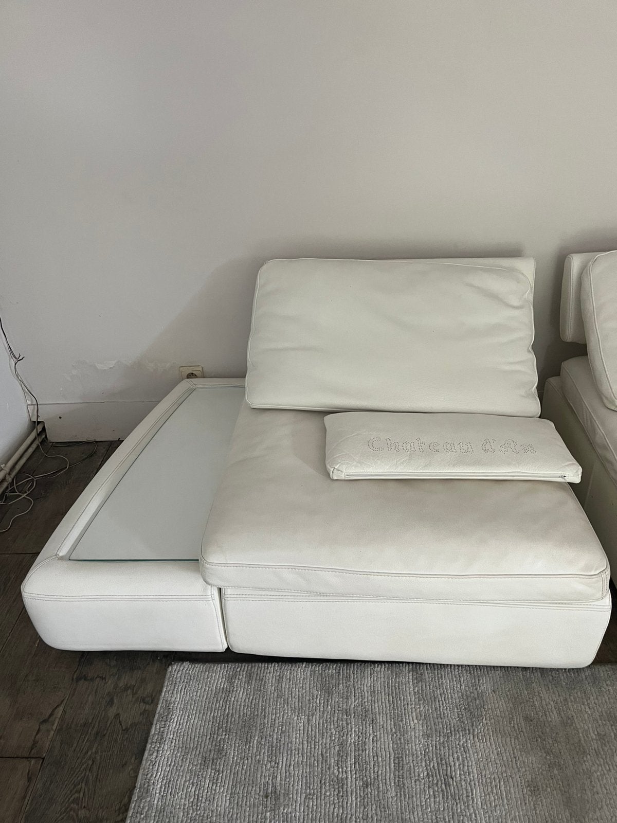 Elements salon cuir single ou avec tablette ou coin, Enlèvement, Utilisé, Cuir