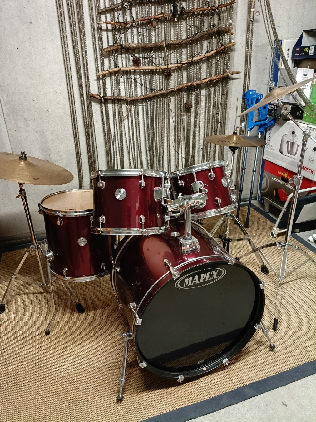 Drumstel beginners Mapex, Musique & Instruments, Batteries & Percussions, Enlèvement