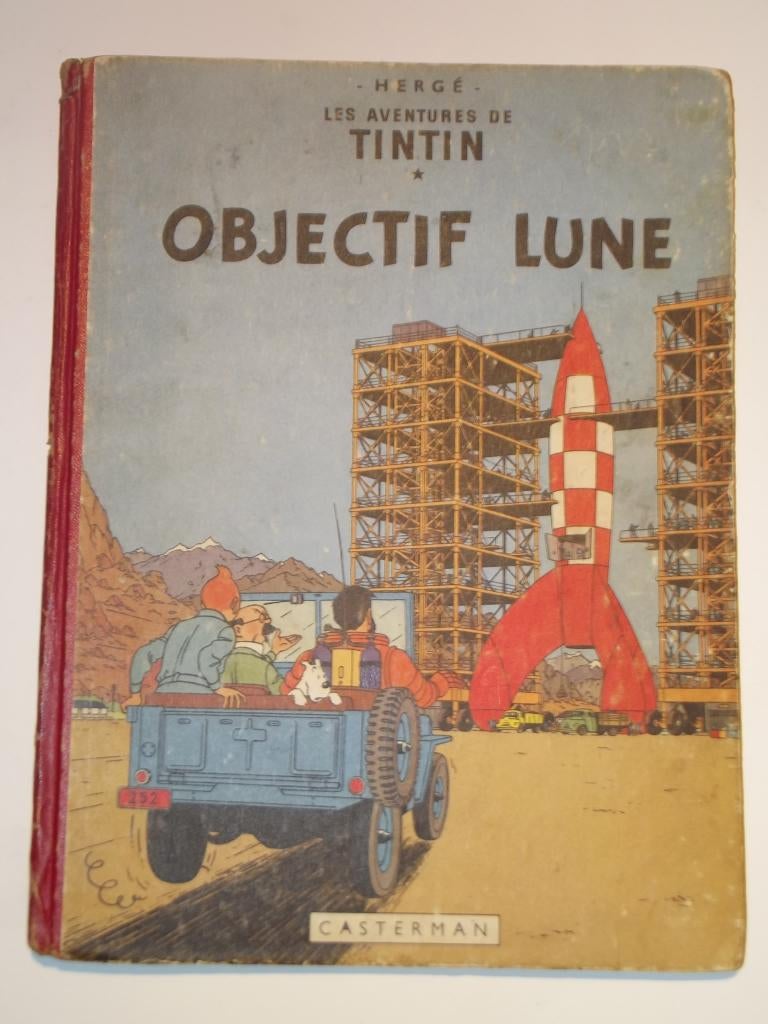 TINTIN / Objectif Lune / EO 1953, Livres, Une BD, Enlèvement ou Envoi, Utilisé, Hergé.