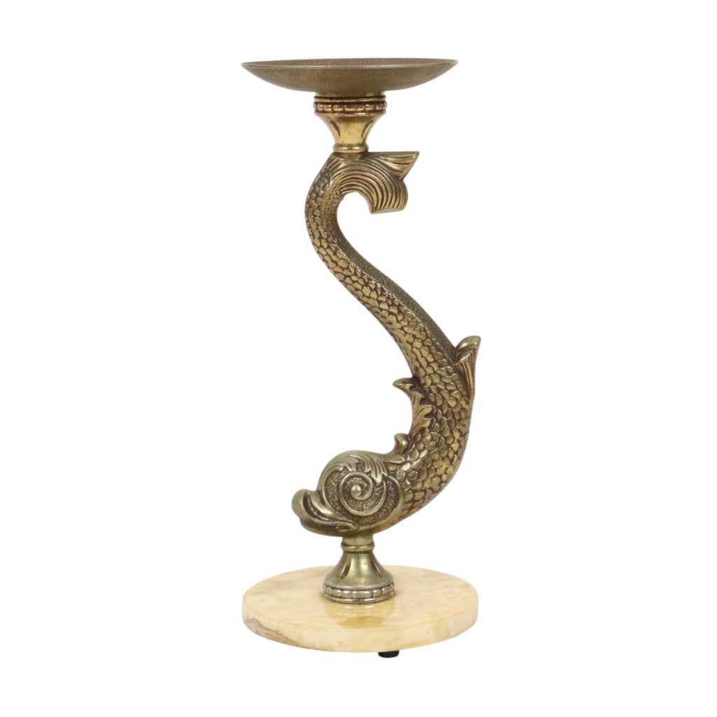 Mid Century Staande Asbak Mythische Dolfijn Frankrijk 48cm, Ophalen of Verzenden, Gebruikt, Dier