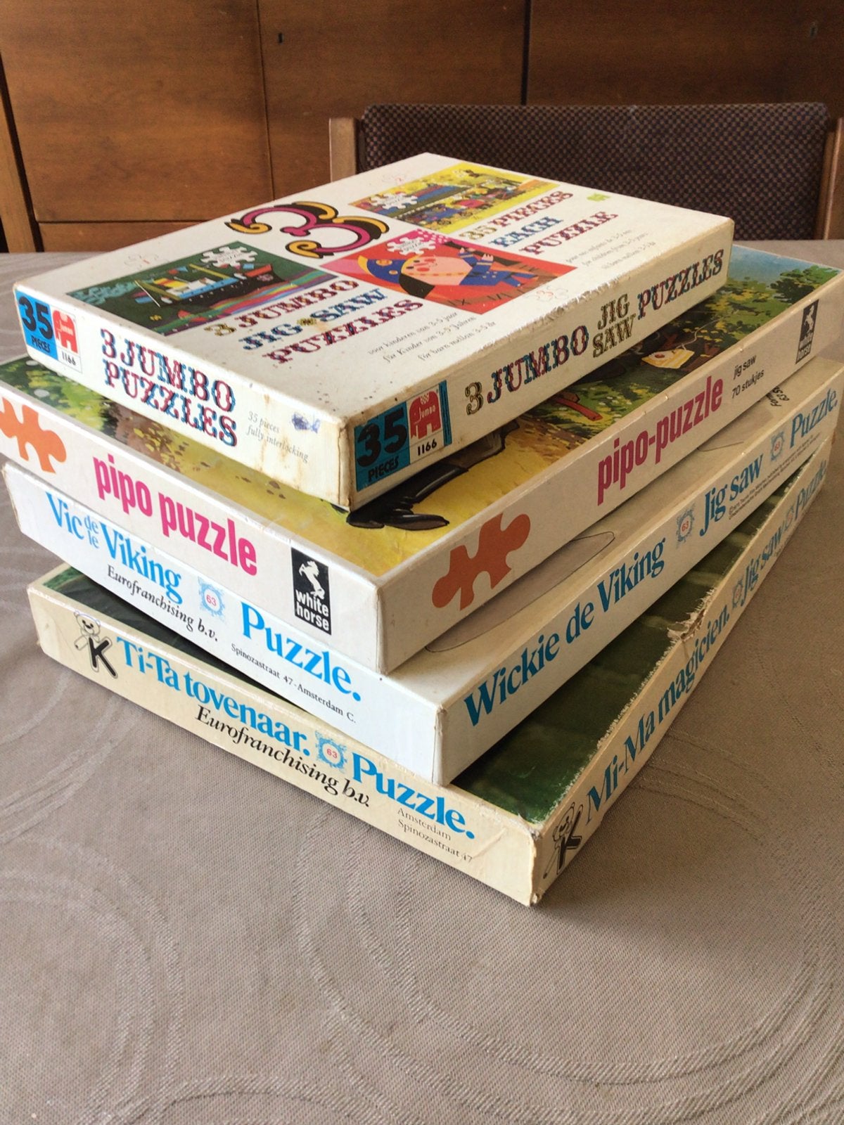 4 kinderpuzzels uit vervlogen tijd, Ophalen of Verzenden, Zo goed als nieuw