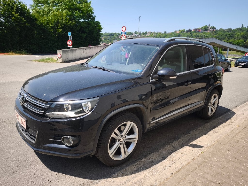 Tiguan, Auto's, Volkswagen, Particulier, Tiguan, Diesel, Euro 6, SUV of Terreinwagen, 5 deurs, Handgeschakeld, Zwart, Zwart, Leder