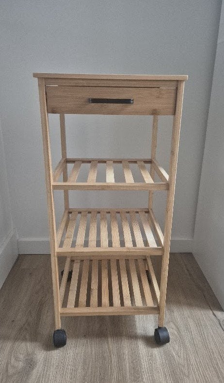 Desserte sur roulettes – 33  33  74 cm, Maison & Meubles, 25 à 50 cm, Enlèvement, Moins de 50 cm, Carré