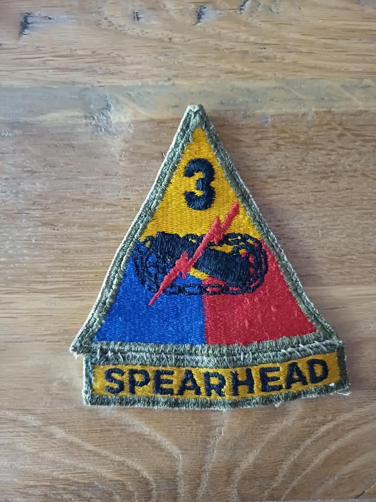 Insigne US WWII 3rd Armored Division Spearhead, Enlèvement ou Envoi