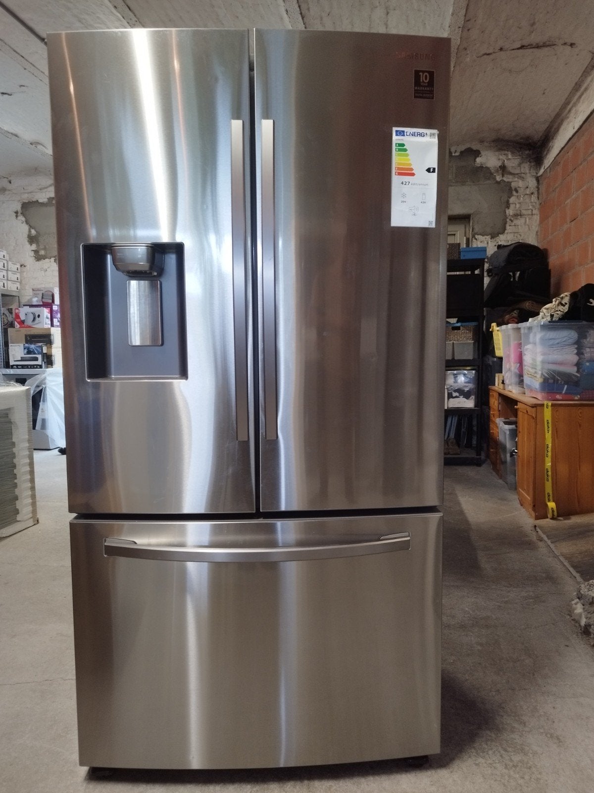 Réfrigérateur américain à portes françaises Samsung (acier i, Electroménager, Samsung, 160 cm ou plus, Enlèvement, 200 litres ou plus