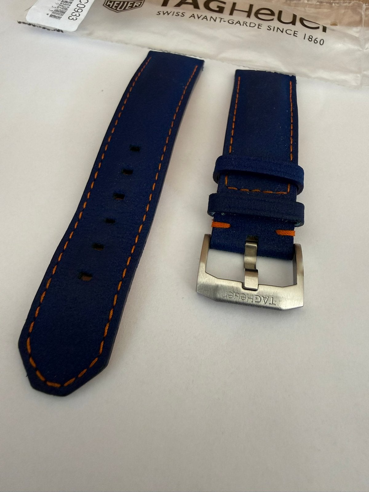 Bracelet de montre Tag Heuer 21 mm., Bijoux, Sacs & Beauté, Montres | Hommes, Montre-bracelet, Enlèvement ou Envoi, Cuir, TAG Heuer