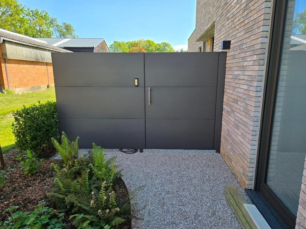 Tuinpoort aluminium, Ophalen, Nieuw, Aluminium, Draaipoort