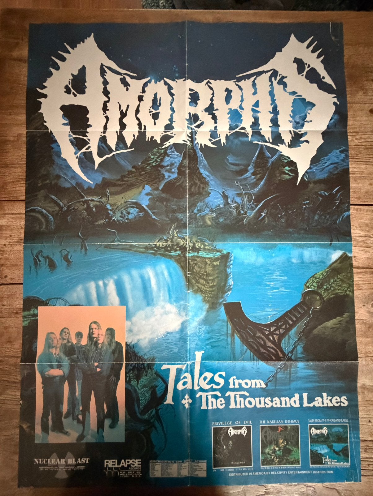 Album release posters Amorphis, Bathory, Cradle of Filth, Ophalen of Verzenden, Gebruikt
