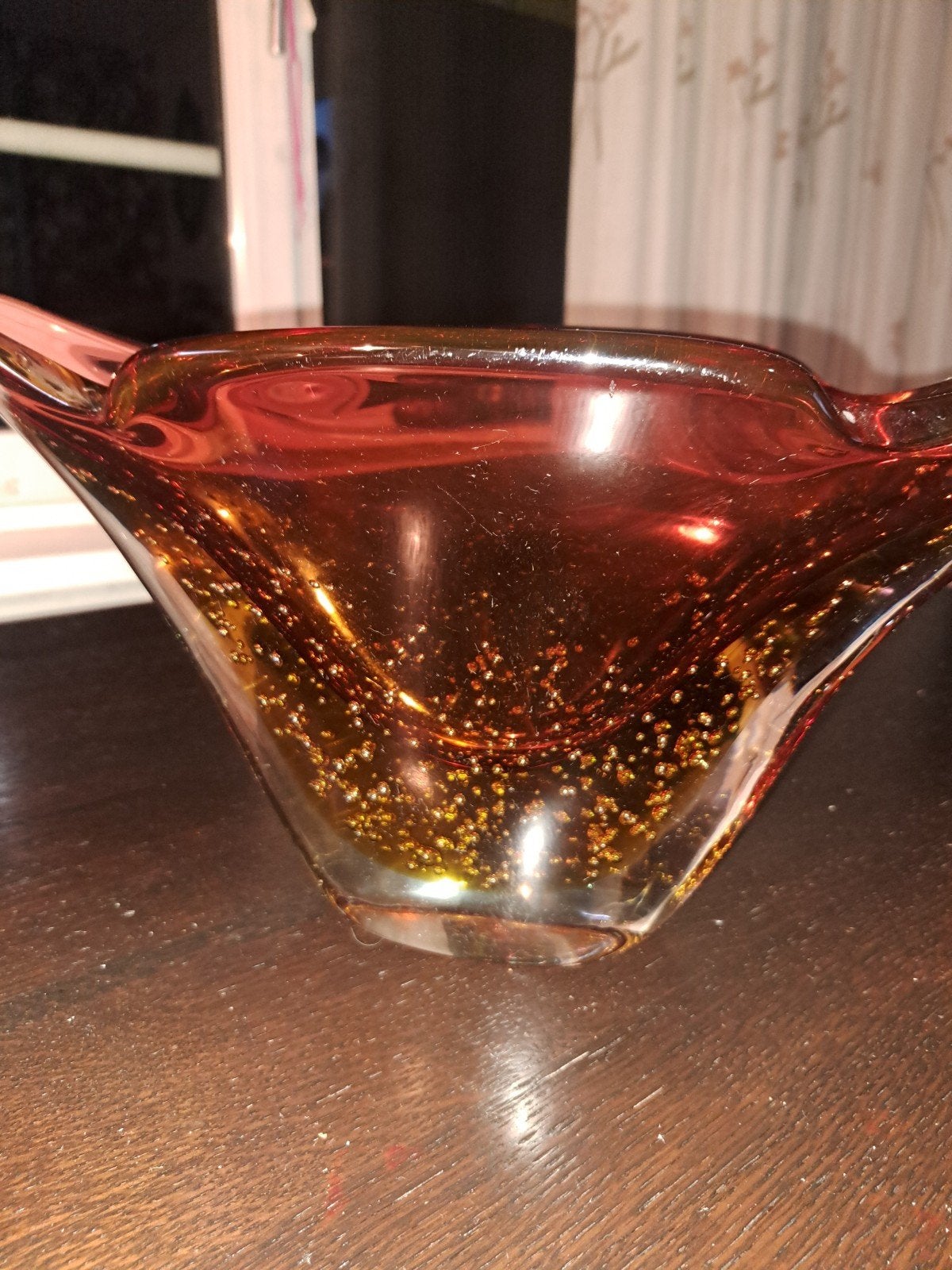 très beau bol en verre de Murano lourd, Antiquités & Art, Enlèvement ou Envoi