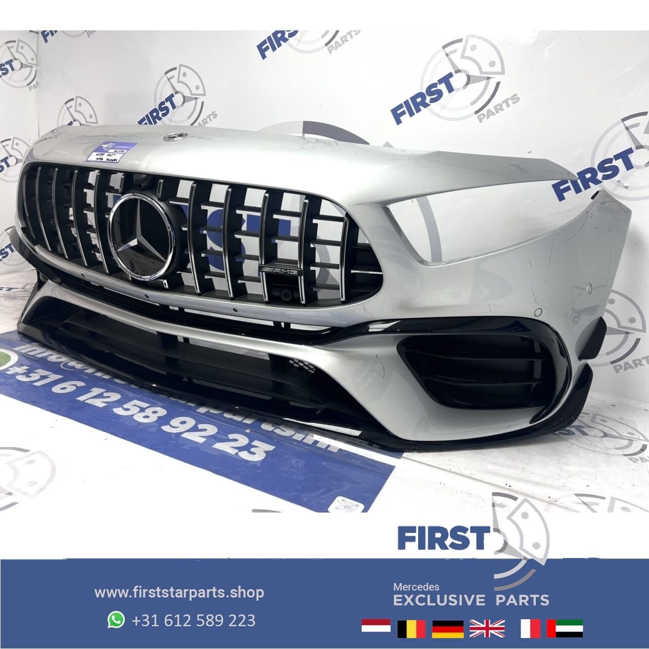 W177 A KLASSE 45 AMG PERFORMANCE VOORBUMPER COMPLEET A45 AER, Gebruikt, -, Voor, Ophalen of Verzenden