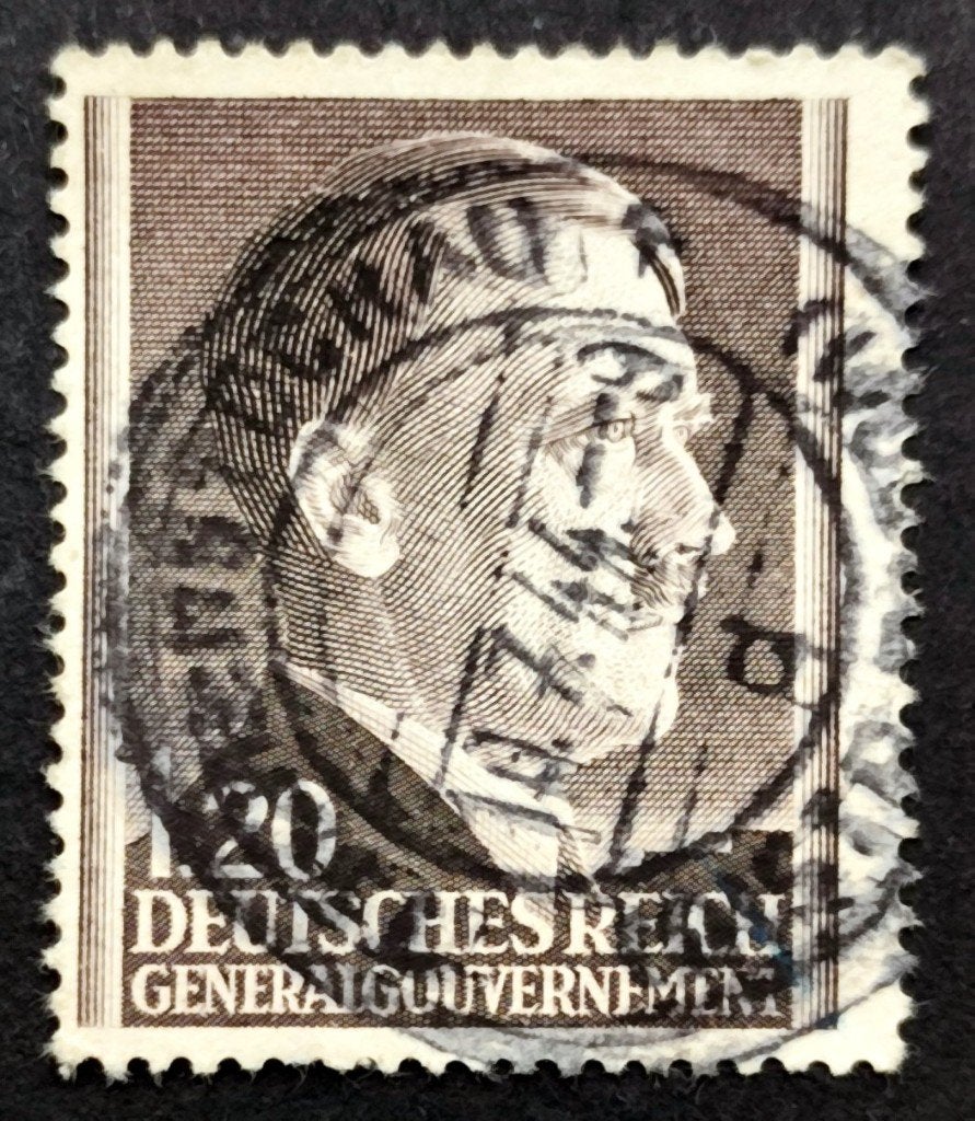 DR:Generalgouvernement 1,2 Zloty 1944, Postzegels en Munten, Ophalen of Verzenden, Overige periodes, Gestempeld