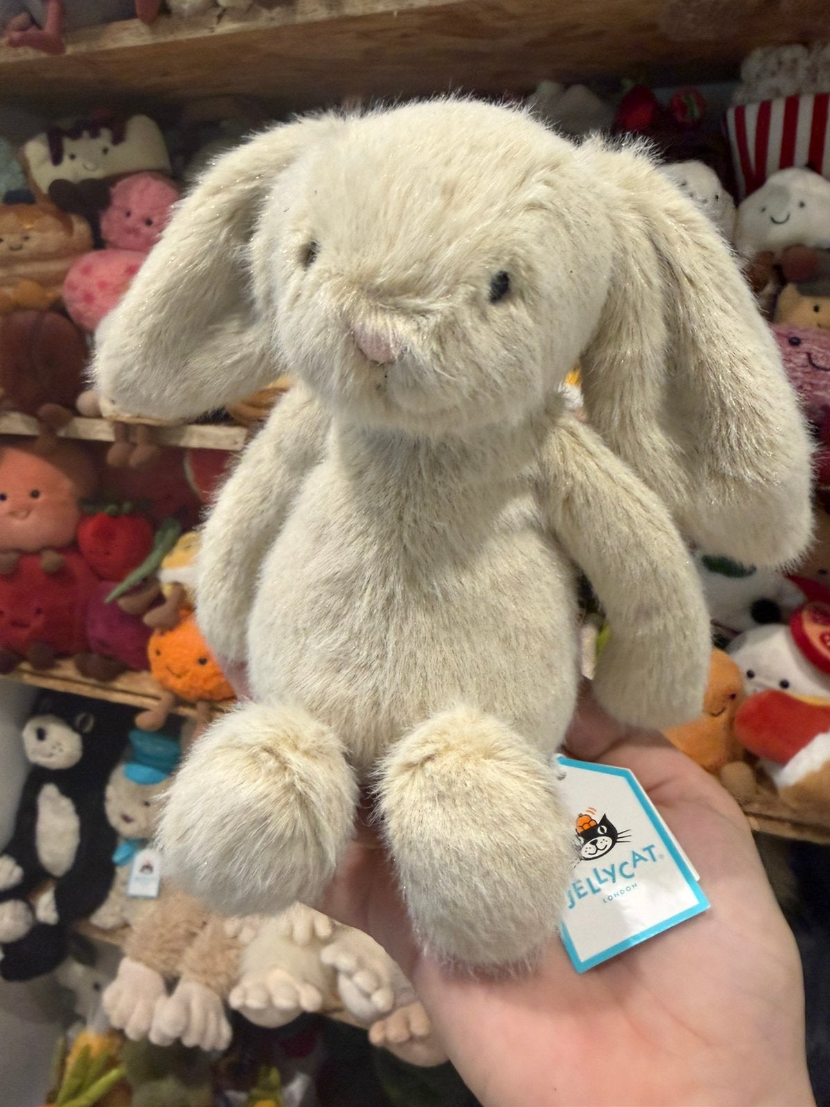 Jellycat Wheat Flufflet Bunny, Kinderen en Baby's, Jellycat, Nieuw, Klein (minder dan 20 cm), Verzenden