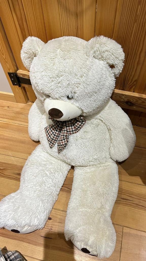 Ours en peluche, Neuf, Grand (plus de 80 cm), Blanc, Enlèvement