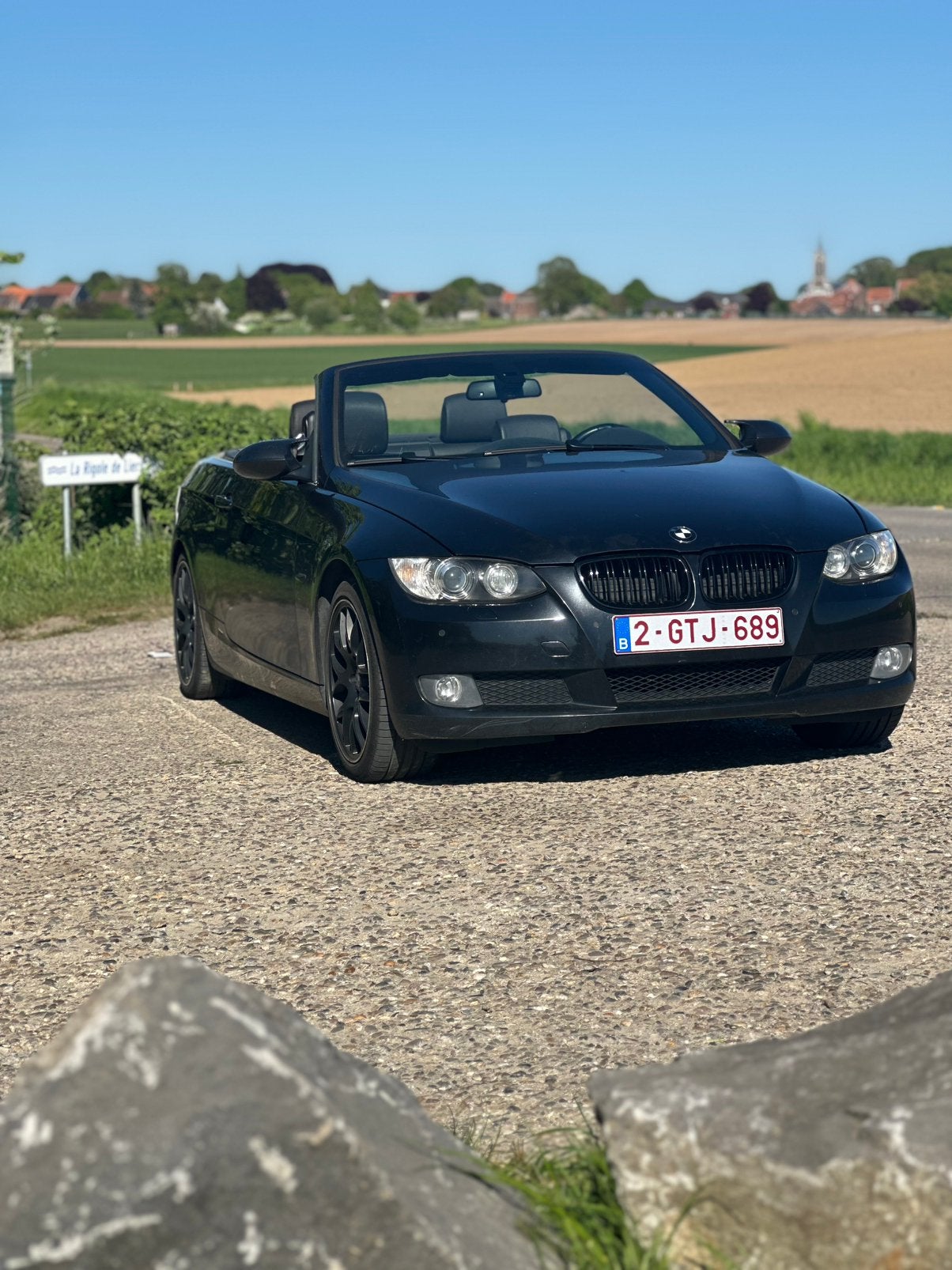 BMW 320i cabriolet 247500km 2008 170 pk, Auto's, BMW, 1995 cc, Zwart, 4 cilinders, Cabriolet