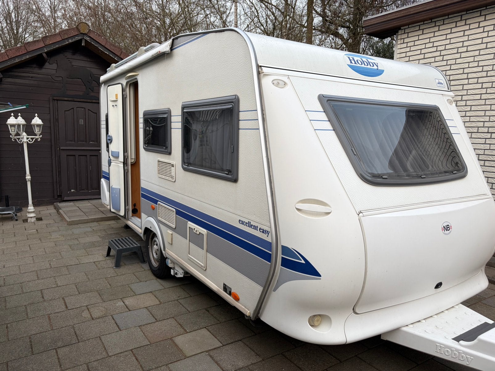 Prachtige hobby 2004 met mover tent en luifel, Caravans en Kamperen, Particulier, Luifel, Hobby