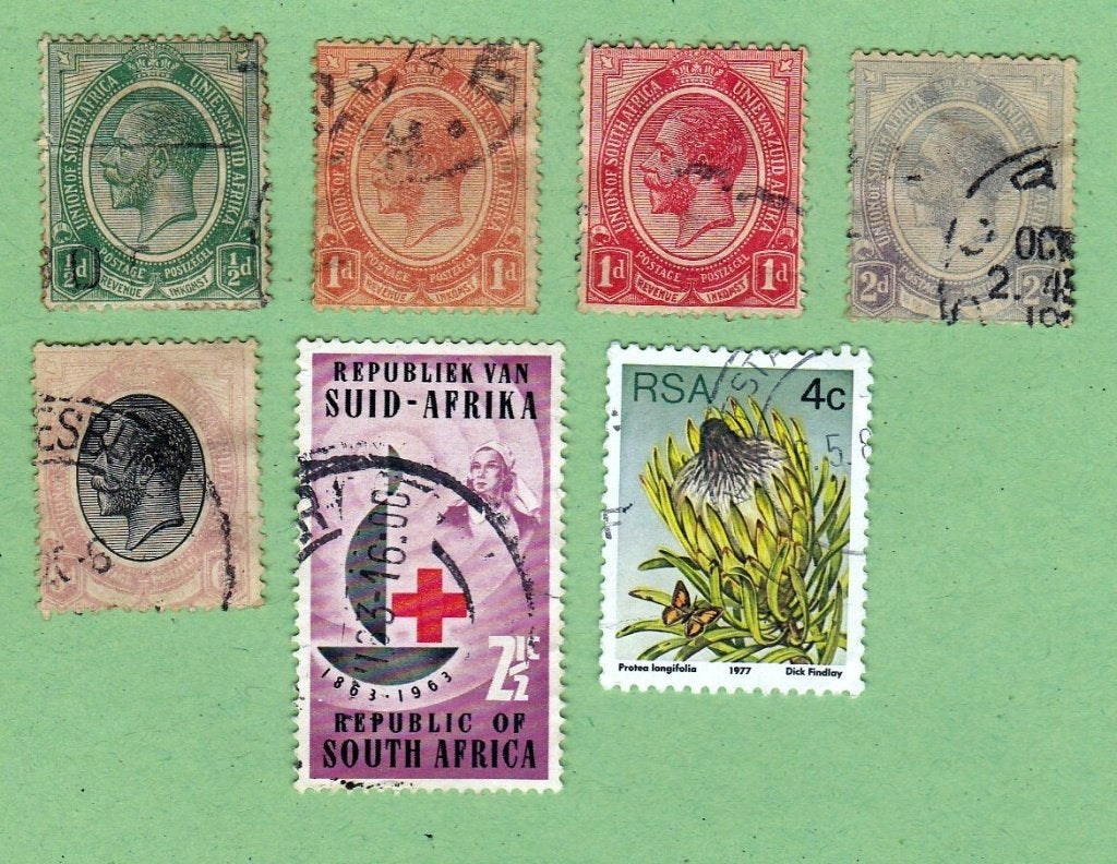 Afrique du sud 1913/1977 -Mauritanie 1963, Timbres & Monnaies, Enlèvement ou Envoi, Afrique du Sud, Affranchi