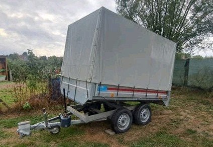 Gesloten/open Plateau kipper 750kg Model 260cmx150cm, Enlèvement