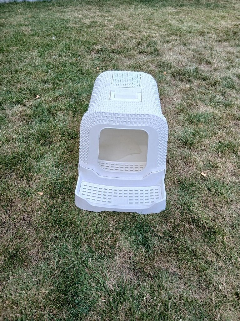 Extra grote witte kattenbak, Dieren en Toebehoren, Ophalen, Zo goed als nieuw, Gesloten
