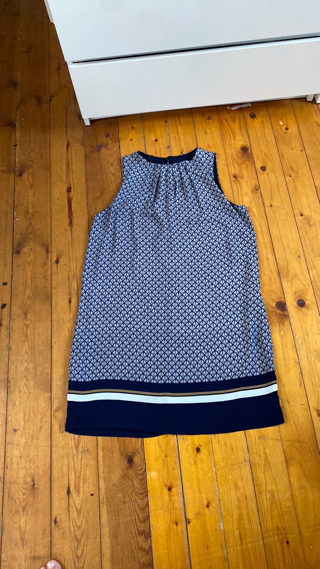 Jurk met blauw patroon, Kleding | Dames, Topjes, Ophalen of Verzenden, Zo goed als nieuw, Blauw