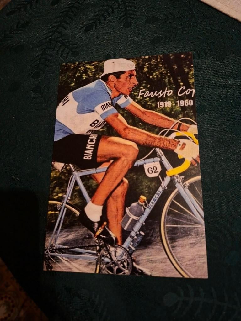 Fotoprint : Fausto Coppi / Bianchi, Ophalen of Verzenden, Zo goed als nieuw, Poster, Plaatje of Sticker