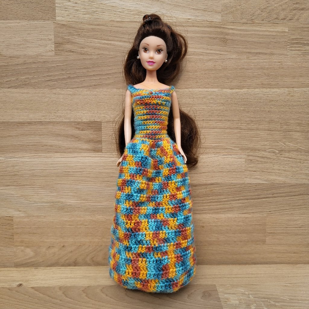 Poppenkleed, jurk, poppenjurk, poppenkleertjes, gehaakt, Ophalen of Verzenden, Nieuw, Barbie