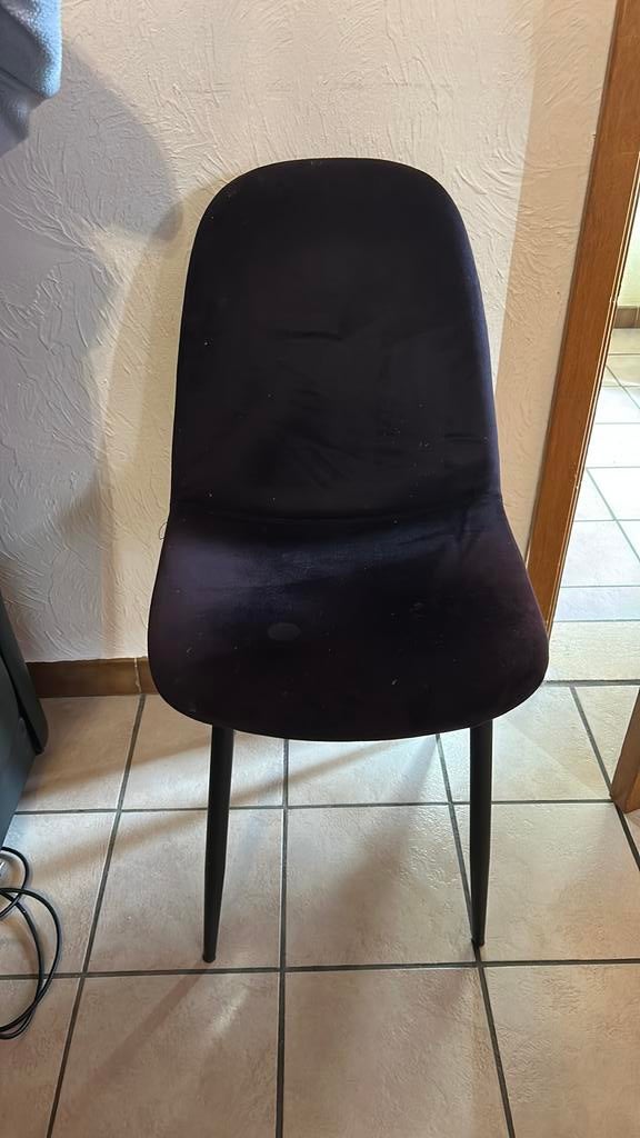 2 chaises de salle à manger noires, Enlèvement, Utilisé